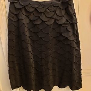 Teri Jon black scalloped skirt